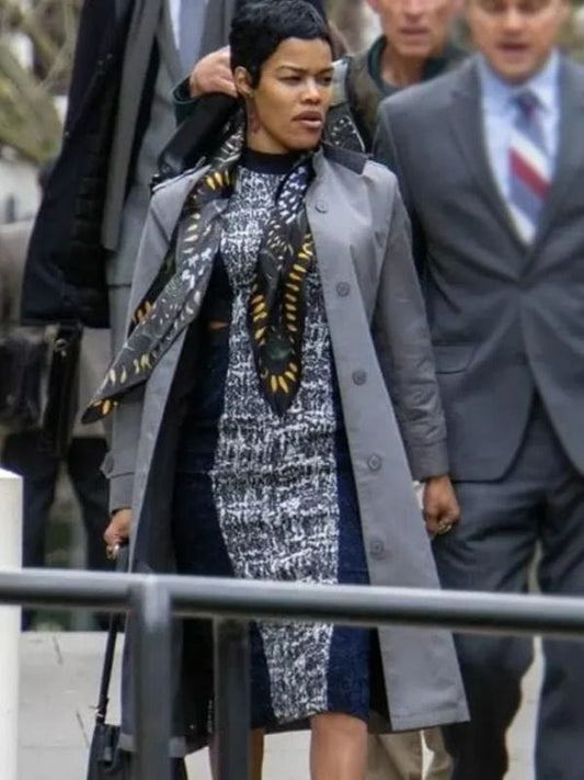 One Battle After Another 2025 Teyana Taylor Grey Coat