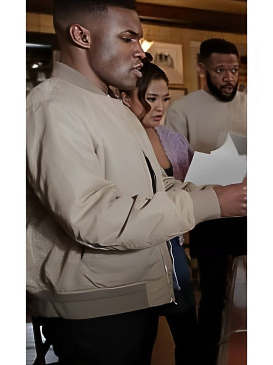 Only Murders In The Building Gerald Caesar Suede Bomber Jacket
