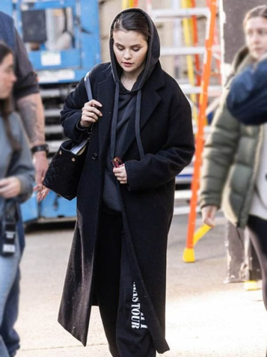 Only Murders In The Building Mabel Mora Black Long Coat Only Murders In The Building Mabel Mora Black Long Coat