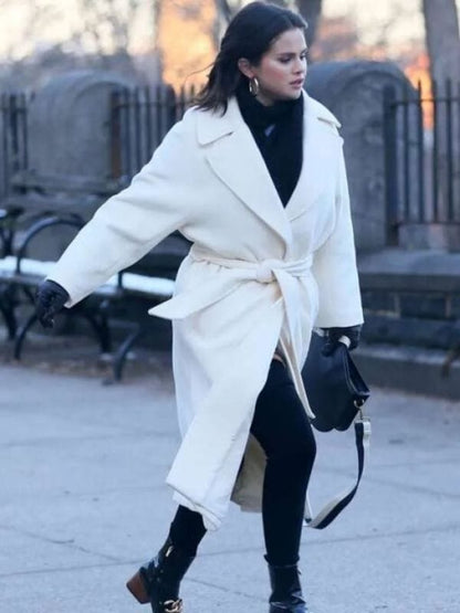 Only Murders In The Building S03 Mabel Mora White Trench Coat Only Murders In The Building S03 Mabel Mora White Trench Coat