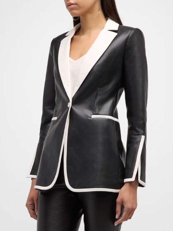 Only Murders in the Building S04 Bev Melon Leather Blazer Only Murders in the Building S04 Bev Melon Leather Blazer