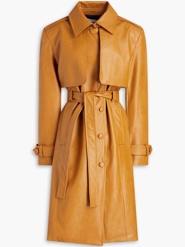 Only Murders In The Building S04 Eva Longoria Leather Trench Coat Only Murders In The Building S04 Eva Longoria Leather Trench Coat