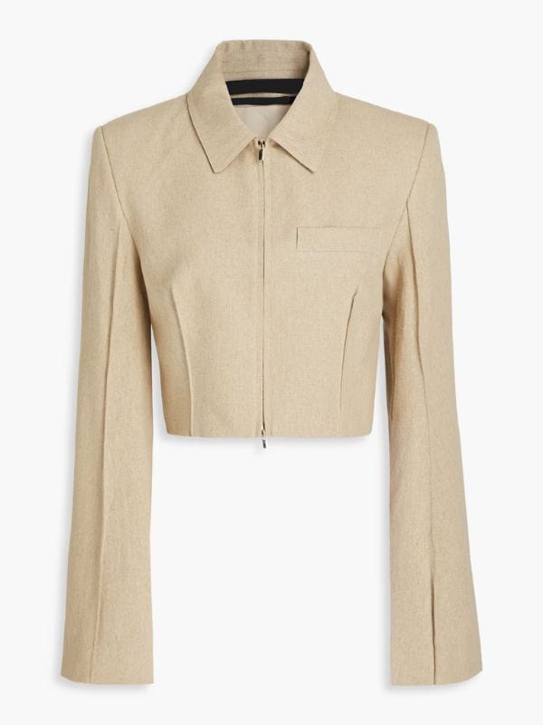 Only Murders in the Building S04 Mabel Mora Beige Cropped Jacket Only Murders in the Building S04 Mabel Mora Beige Cropped Jacket