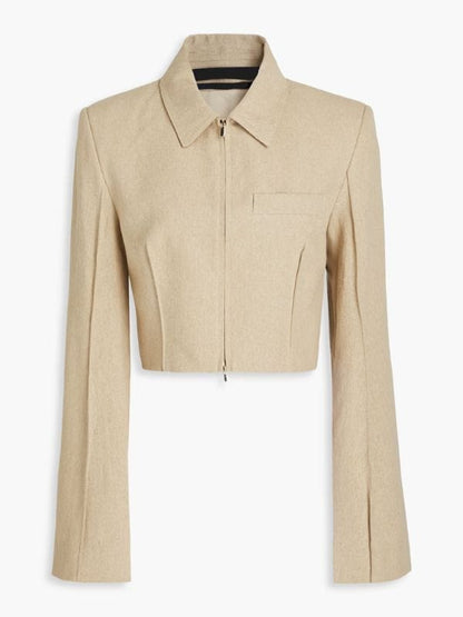 Only Murders in the Building S04 Mabel Mora Beige Cropped Jacket Only Murders in the Building S04 Mabel Mora Beige Cropped Jacket