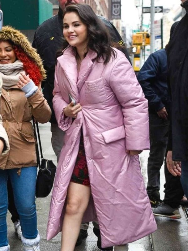 Only Murders In The Building Selena Gomez Pink Puffer Coat Only Murders In The Building Selena Gomez Pink Puffer Coat