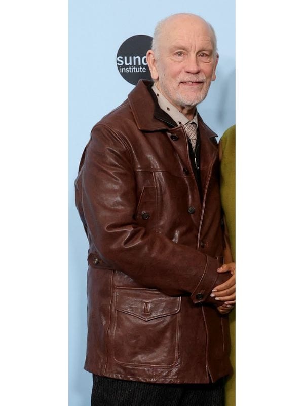 Opus 2025 John Malkovich Brown Leather Coat