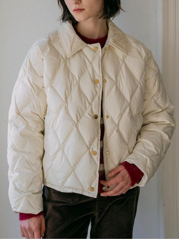Our Unwritten Seoul S01 Yoo Mi-ji Quilted Jacket Off White