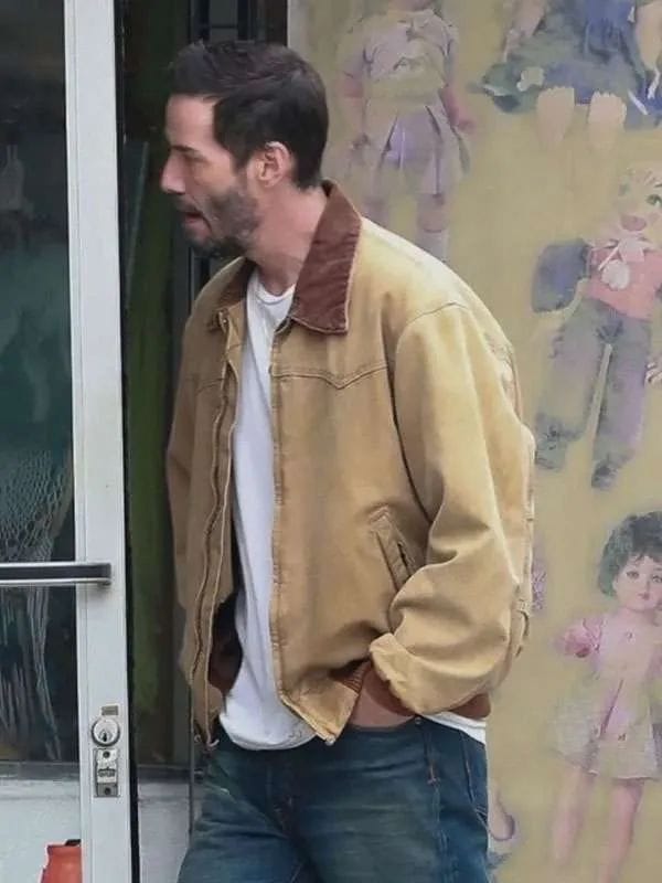 Outcome 2026 Keanu Reeves Brown Bomber Jacket