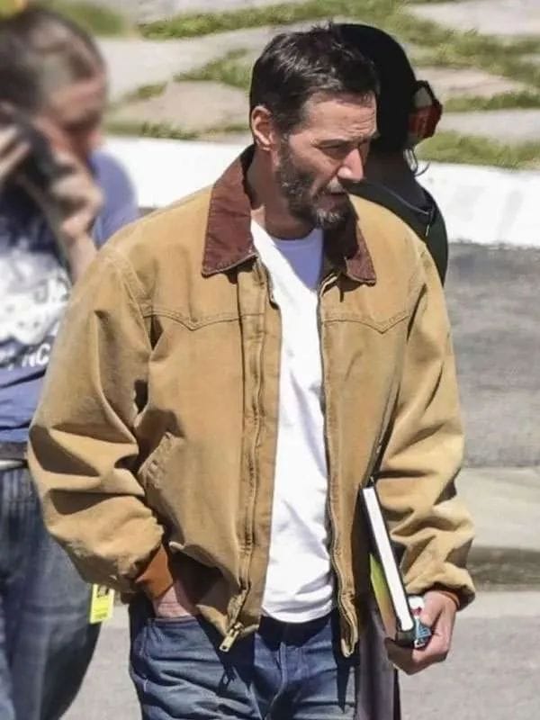 Outcome 2026 Keanu Reeves Brown Bomber Jacket