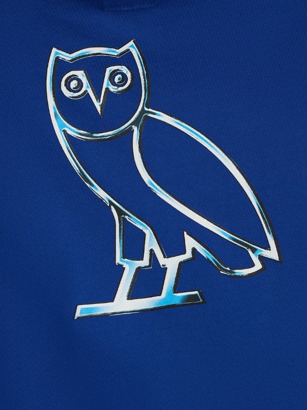 OVO Chrome Family Hoodie Black and Blue