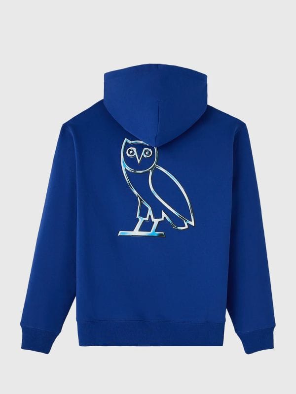 OVO Chrome Family Hoodie Black and Blue