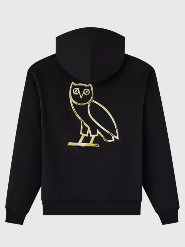 OVO Chrome Family Hoodie Black and Blue