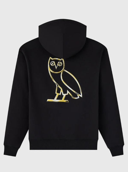 OVO Chrome Family Hoodie Black and Blue