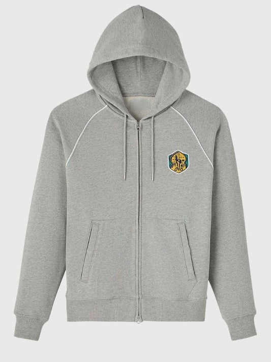 OVO Full Zip Raglan Hoodie Grey and Black