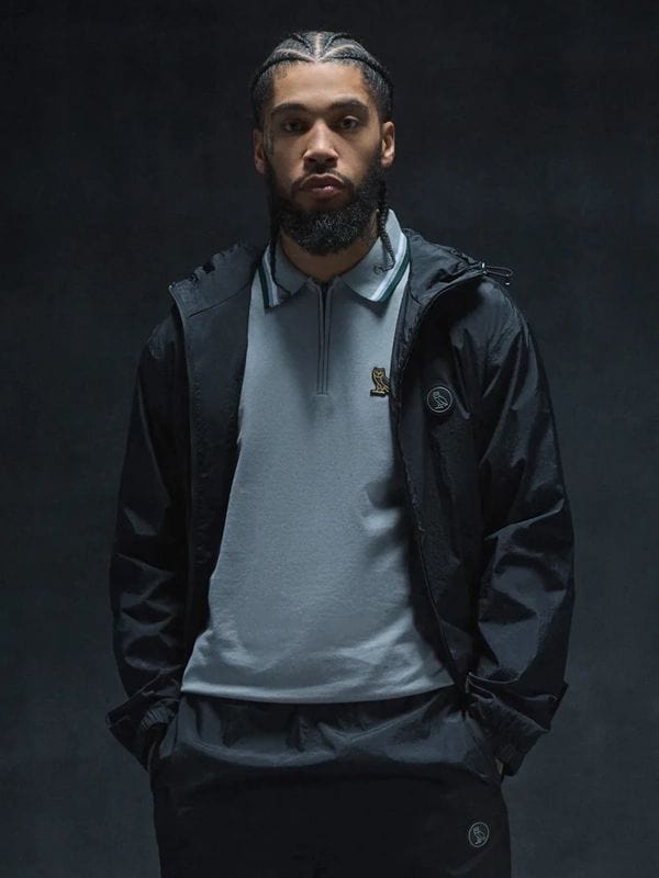 OVO Nylon Track Jacket Black & Grey