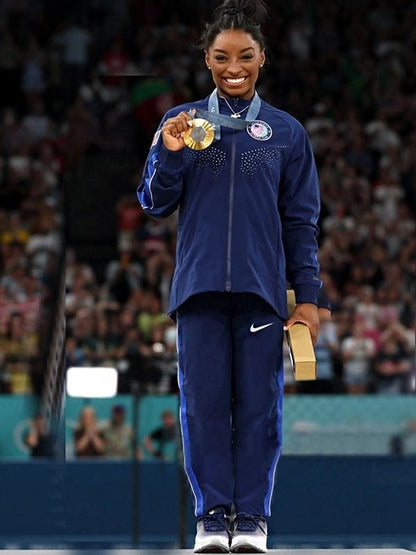 Paris 2024 Olympics Team USA Blue Tracksuit Paris 2024 Olympics Team USA Blue Tracksuit