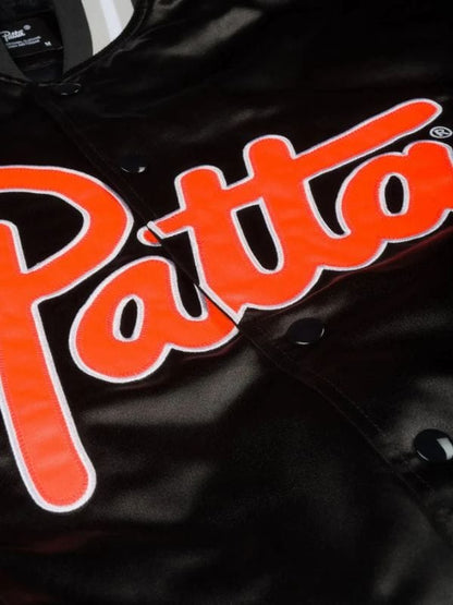 Patta Classic Satin Bomber Jacket Black