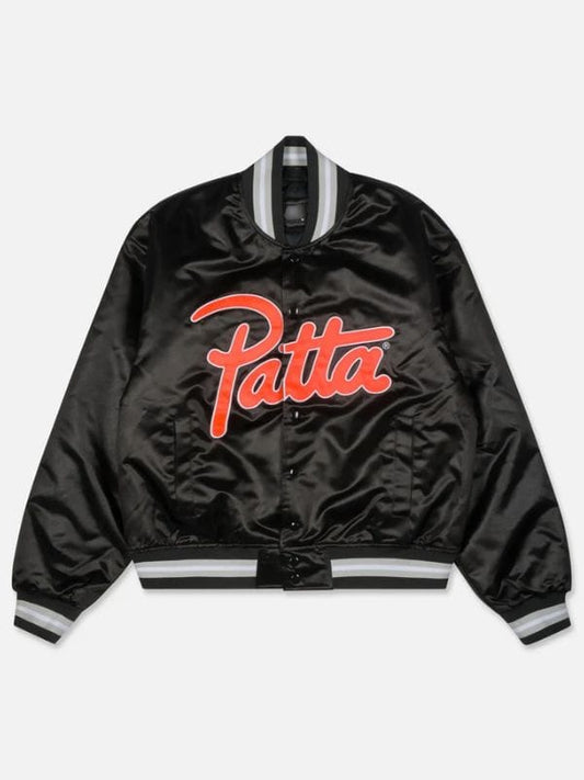 Patta Classic Satin Bomber Jacket Black