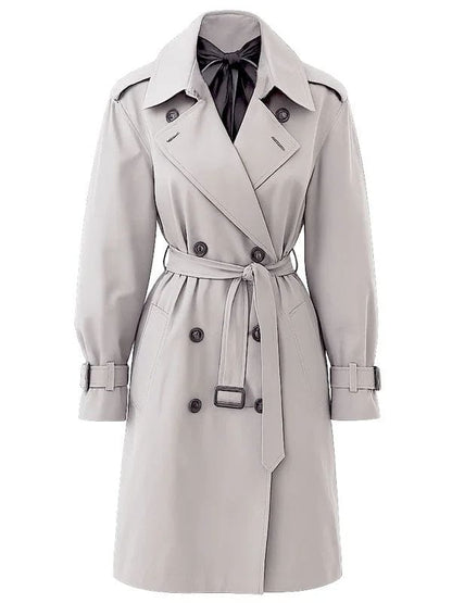 PFW 2025 Kim Kardashian Grey Trench Coat