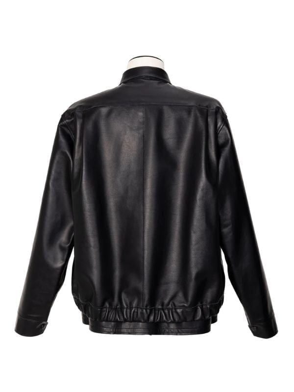 PFW 2026 Lennon Gallagher Leather Jacket Black