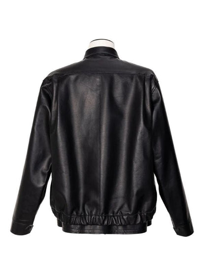 PFW 2026 Lennon Gallagher Leather Jacket Black