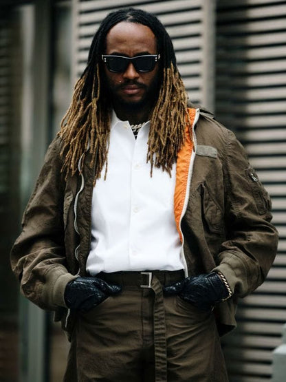 PFW 2026 Thundercat Bomber Jacket Khaki
