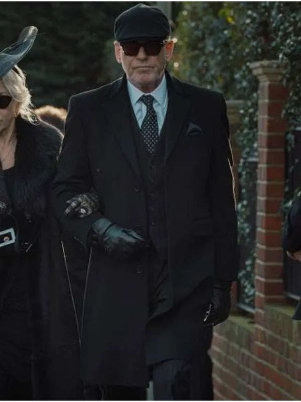 Pierce Brosnan MobLand 2025 Black Coat