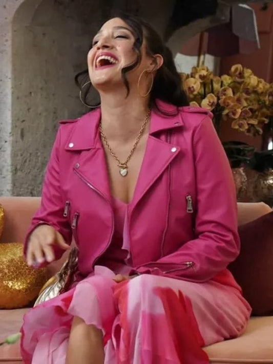 Platonic S01 Gupse Özay Pink Leather Jacket