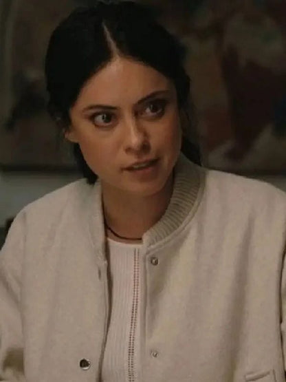 Play Dirty 2025 Rosa Salazar Bomber Jacket Beige
