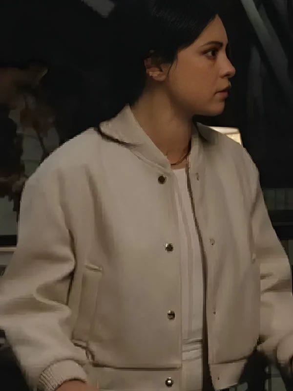 Play Dirty 2025 Rosa Salazar Bomber Jacket Beige