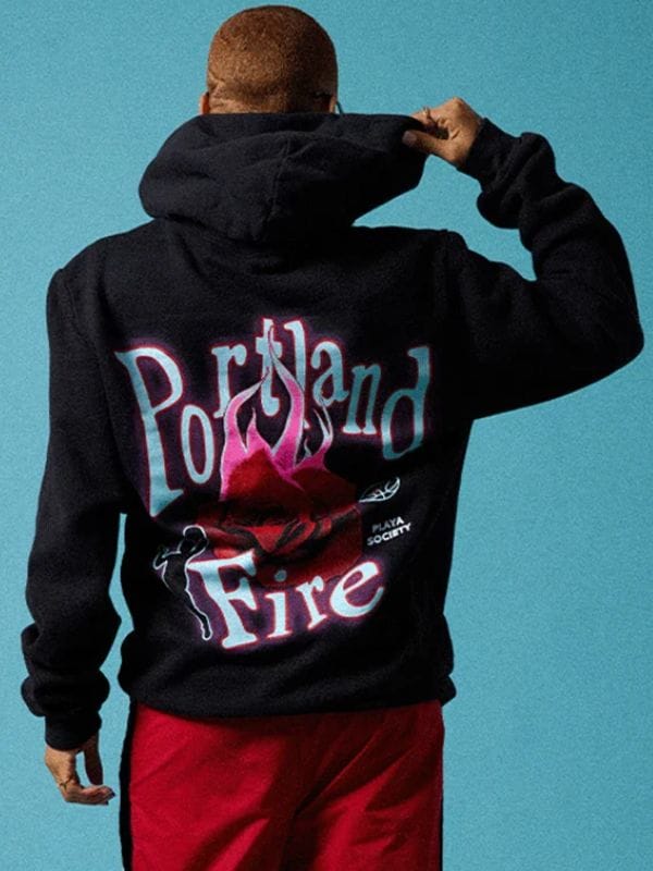 Playa Society WNBA Portland Fire Hoodie Black