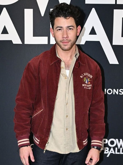 Power Ballad Nick Jonas Corduroy Jacket Maroon