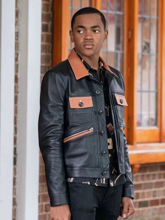 Power Book II Ghost Michael Rainey Jr Black Leather Jacket Power Book II Ghost Michael Rainey Jr Black Leather Jacket