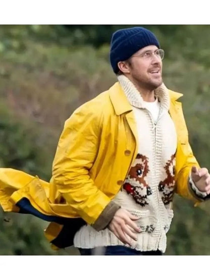 Project Hail Mary Ryan Gosling Yellow Leather Coat - Shop Now