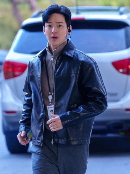 Queen Mantis S01 Jang Dong-yoon Leather Jacket Black