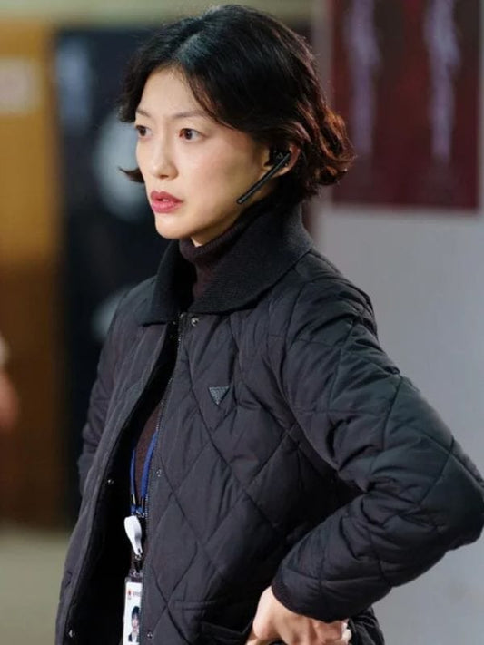 Queen Mantis S01 Lee El Quilted Jacket Black
