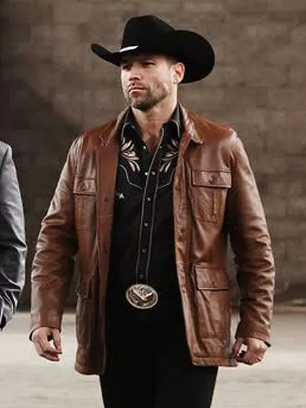 Queen of the South Aurelio Casillas Brown Leather Jacket