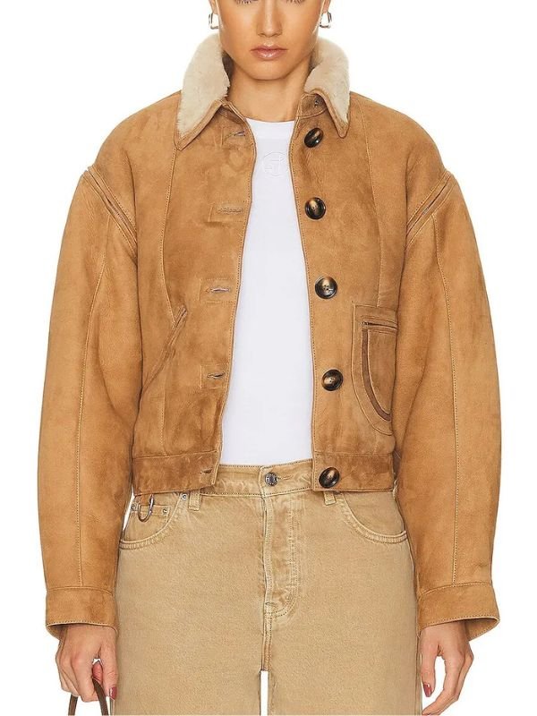 Ransom Canyon S01 Minka Kelly Brown Suede Jacket - Winter Whirl