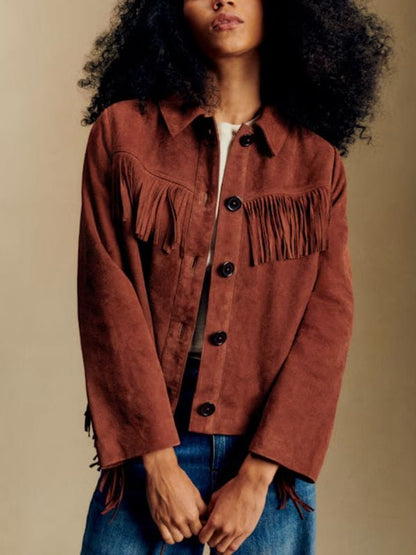 Ransom Canyon S02 Quinn O'Grady Fringe Suede Jacket