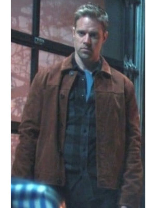 Reacher S02 David O’Donnell Brown Suede Jacket