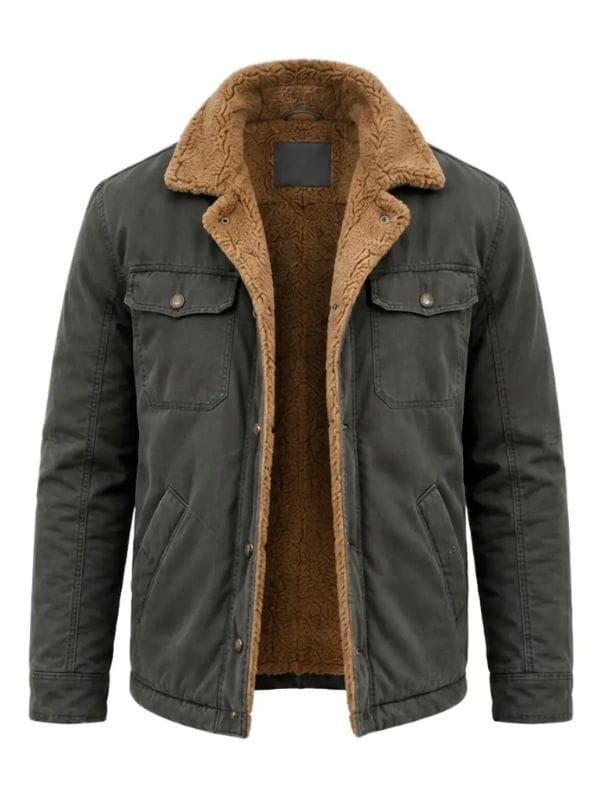 Reacher S02 David O’Donnell Grey Shearling Jacket