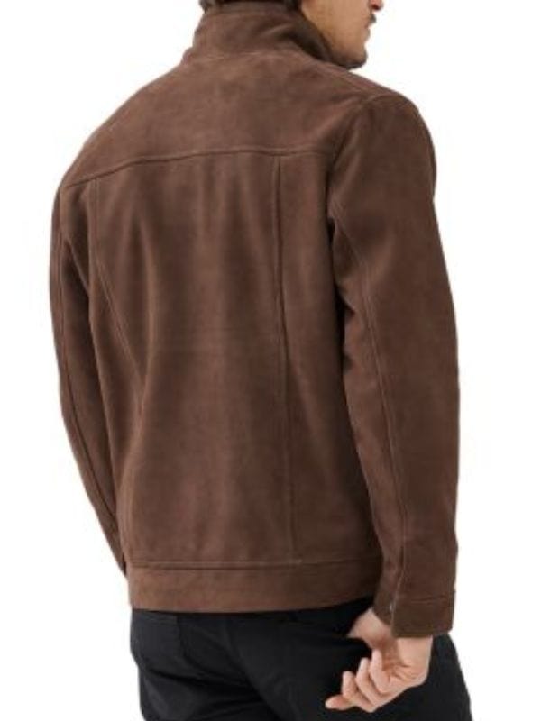 Reacher S03 Alan Ritchson Brown Suede Jacket