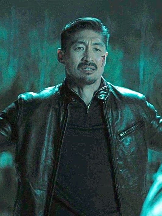 Reacher S03 Brian Tee Leather Jacket Black