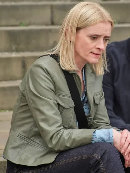 Reunion S01 Anne-Marie Duff Green Leather Jacket Reunion S01 Anne-Marie Duff Green Leather Jacket