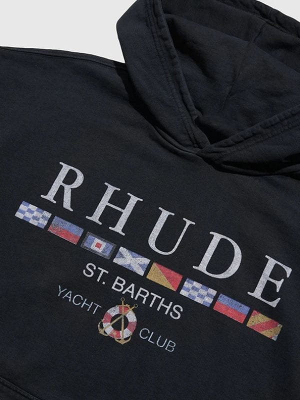 Rhude Yacht Club Hoodie Black