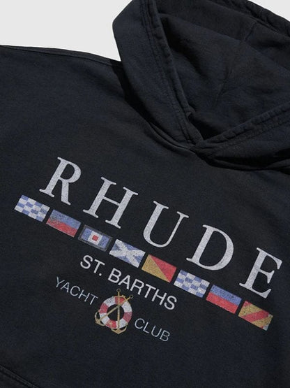 Rhude Yacht Club Hoodie Black