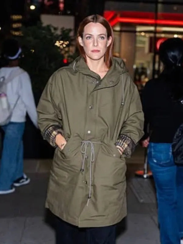 Riley Keough Old Navy X Altuzarra NYC Green Coat