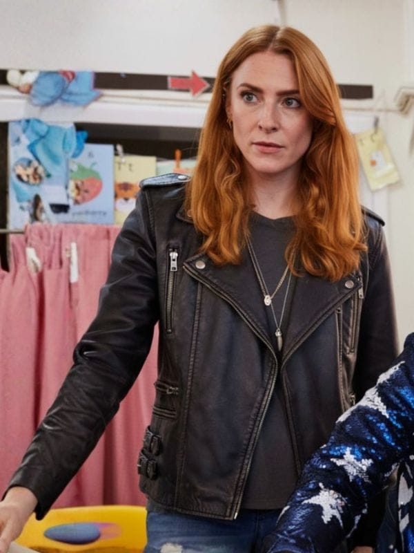 Riot Women S01 Rosalie Craig Leather Jacket Black