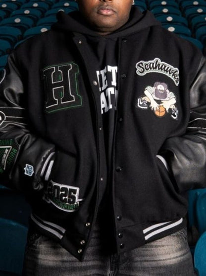 Rivalries Hometeam Seattle Seahawks Lil Jon Letterman Jacket
