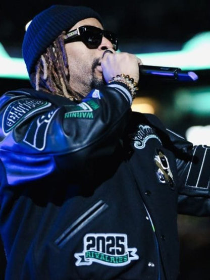 Rivalries Hometeam Seattle Seahawks Lil Jon Letterman Jacket